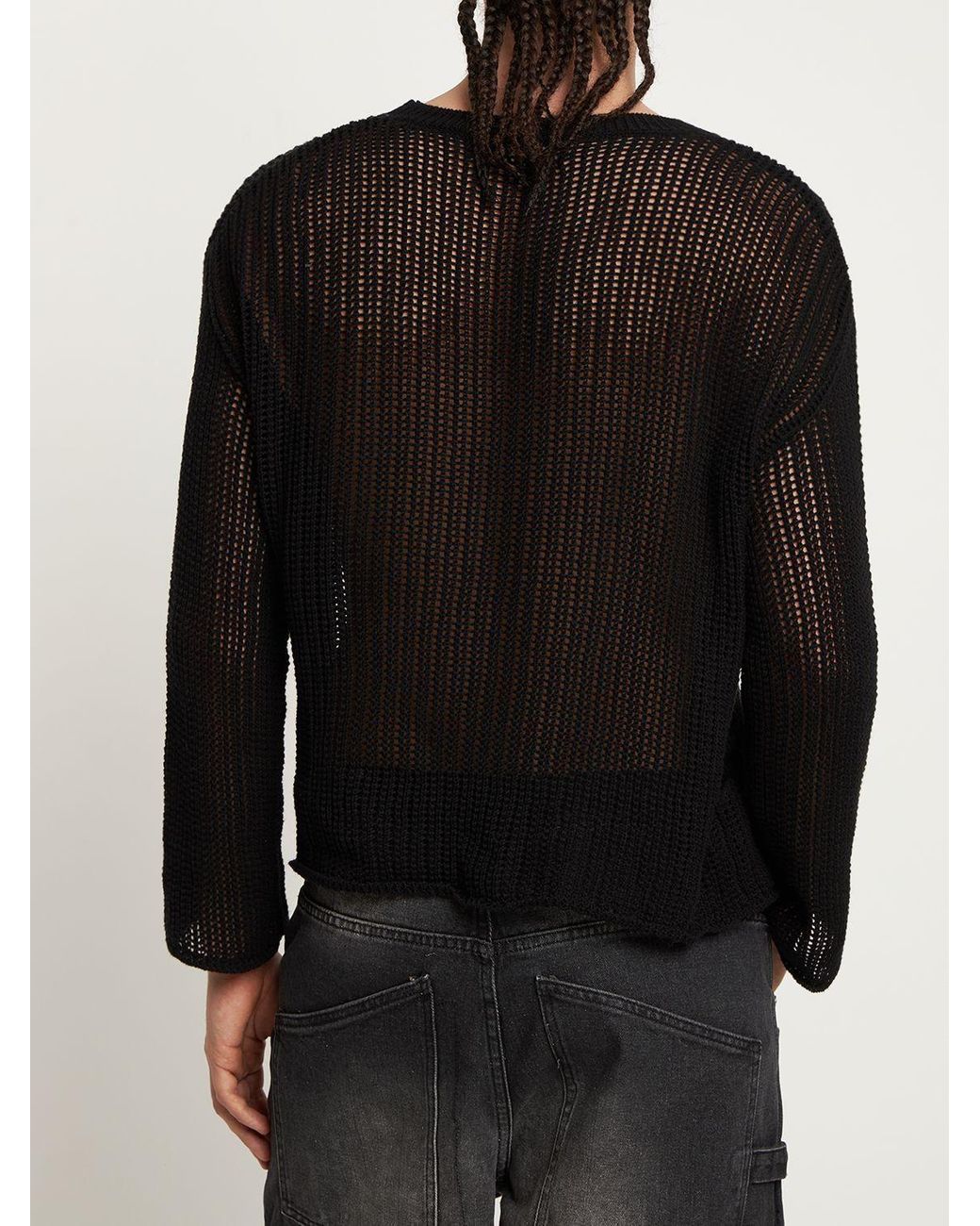 Jaded London Star Loose Knit Sweater in Black for Men | Lyst