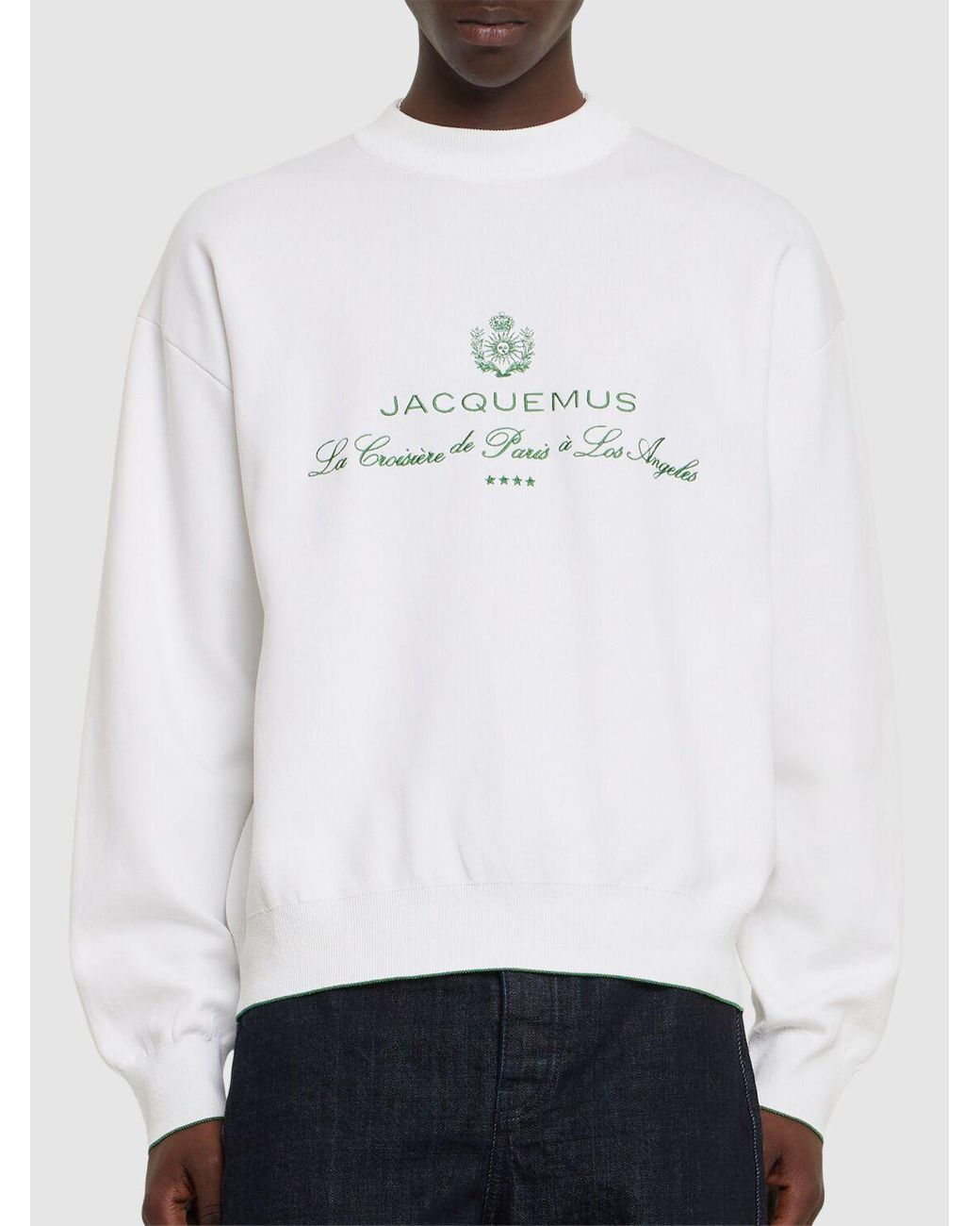 Tシャツ・カットソー JACQUEMUS La Maille Venice Jacquemus La Maille Venice Cotton Blend Ls T-Shirt in