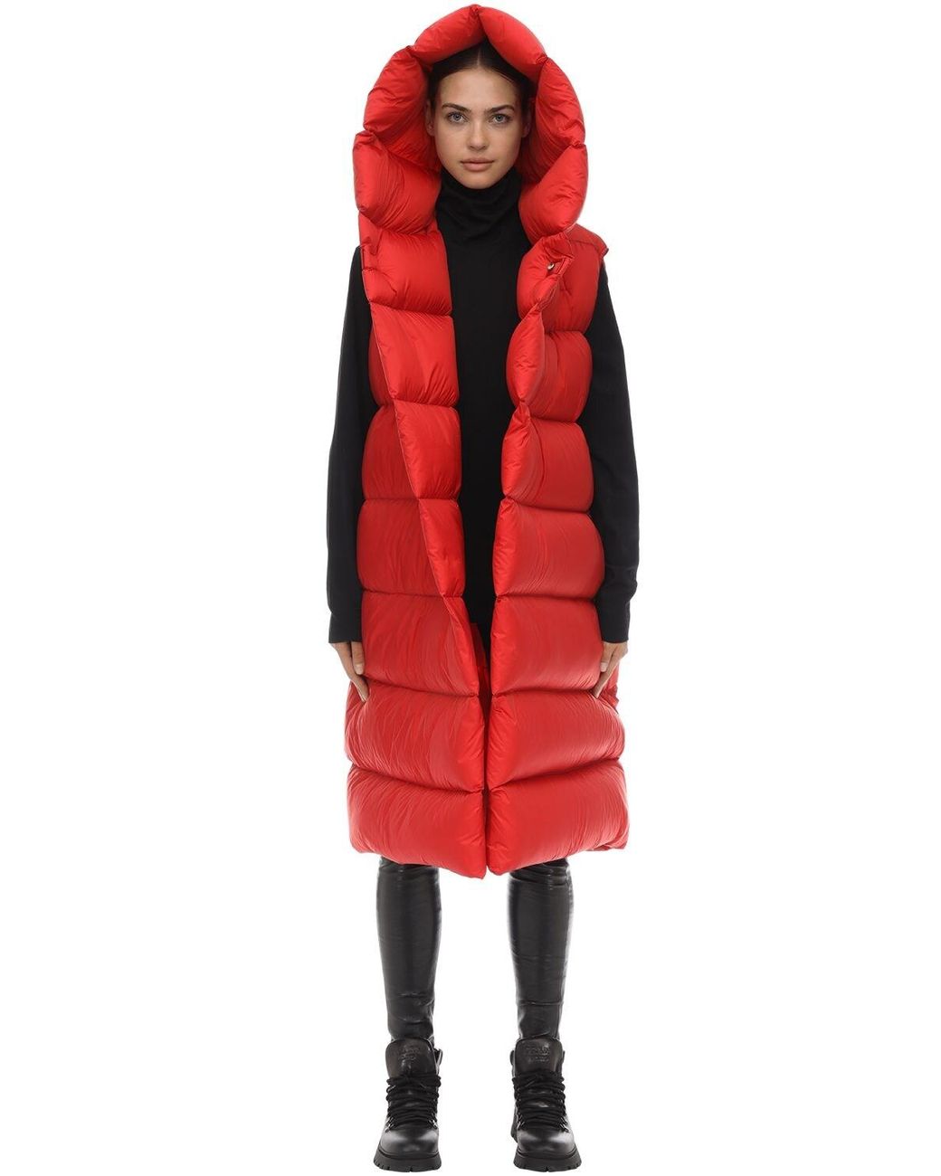 full length down vest