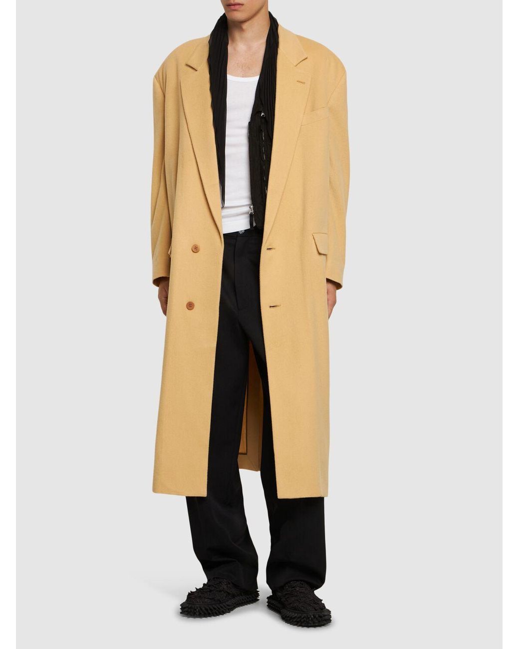 Magliano Domenica Cashmere & Wool Coat in Natural for Men | Lyst