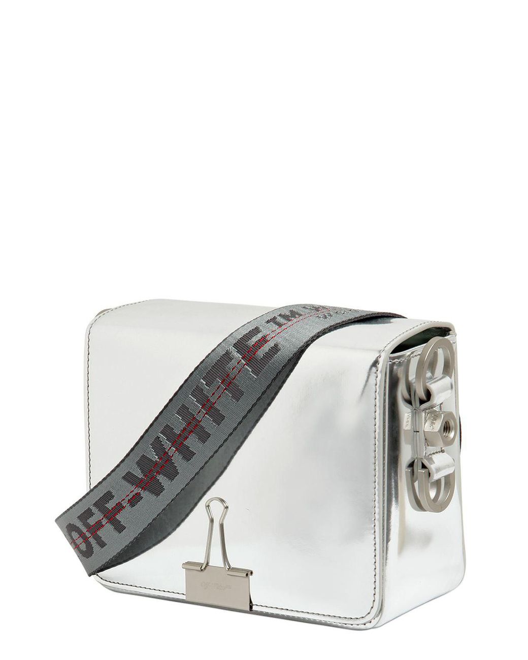 Binder patent leather crossbody bag Off-White Metallic in Patent leather -  23364554