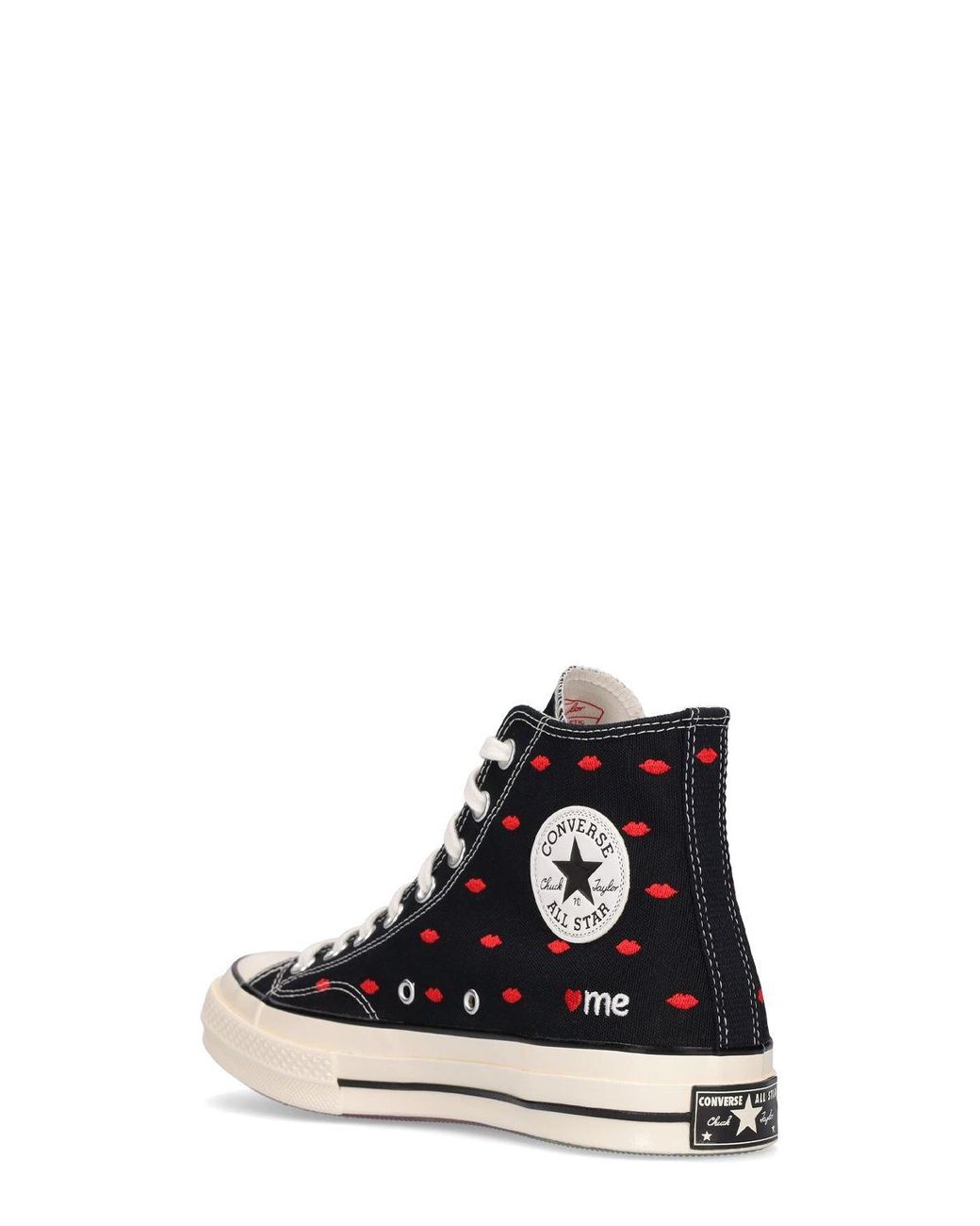 Converse Cotton Chuck 70 Hi Kiss Me Sneakers in Black/Red (Black) for Men |  Lyst