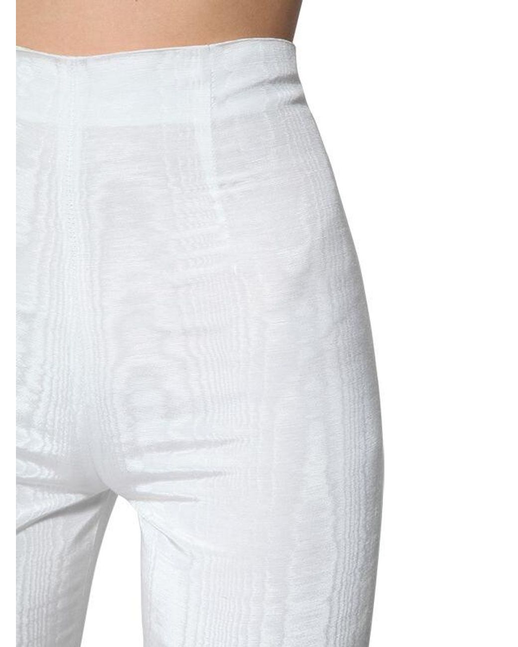 high waisted white cycling shorts