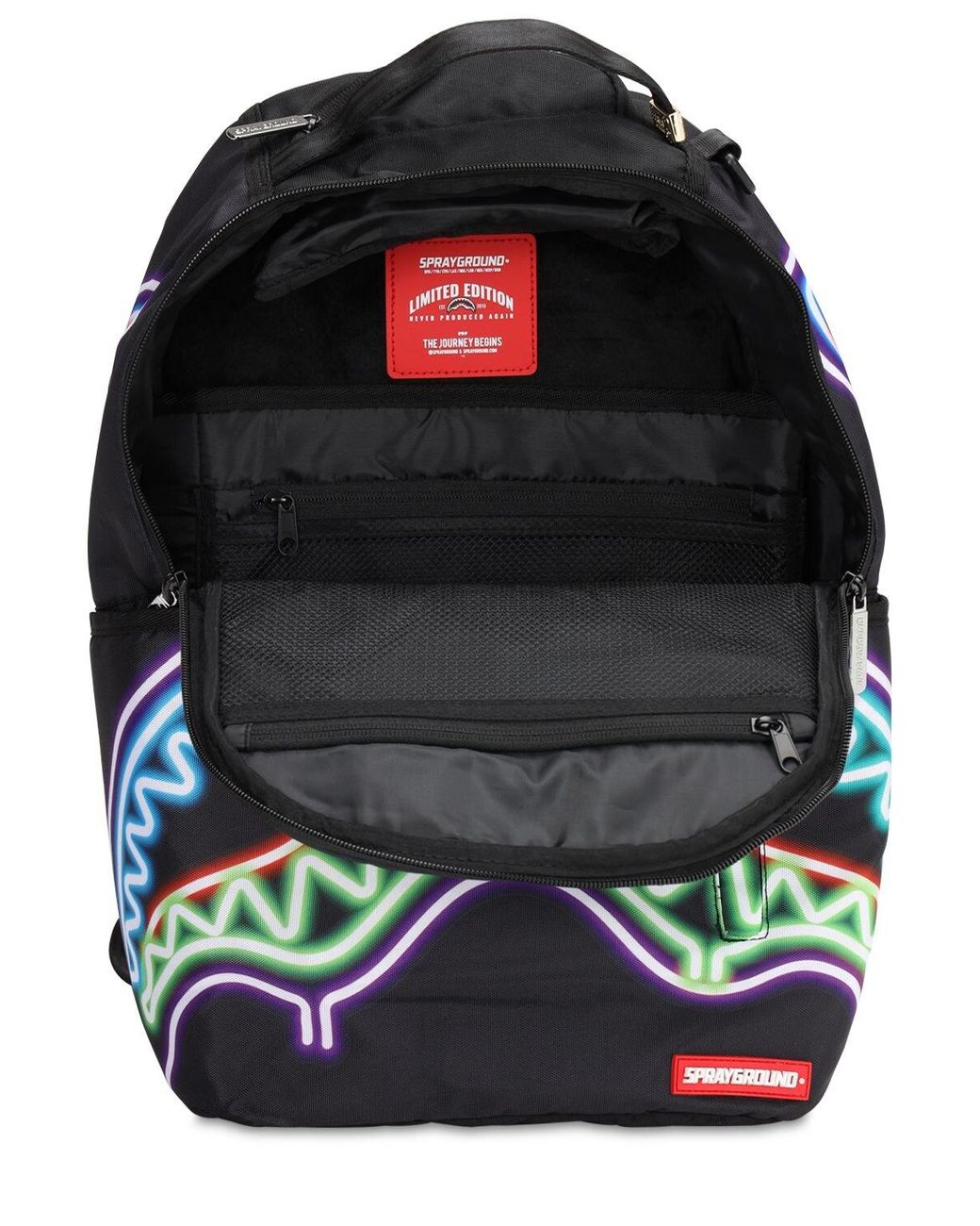 Sprayground Neon Shark Nylon Canvas Backpack in Black for Men Lyst