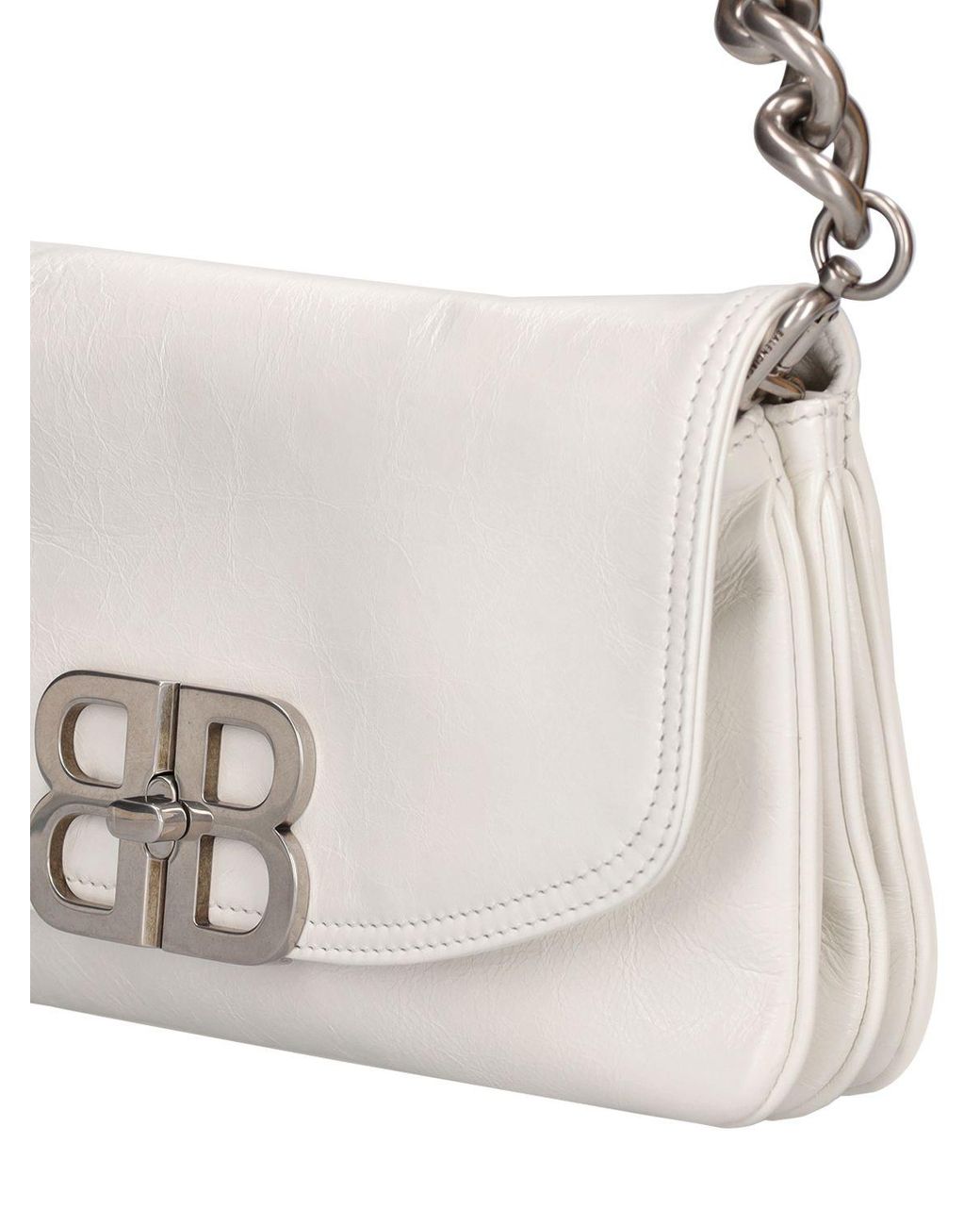 国内配送【BALENCIAGA】BB Small ソフトレザー ショルダーバッグ Balenciaga Small Bb ソフトレザーショルダーバッグ ナチュラル
