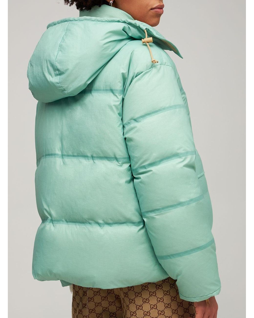 Gucci X The North Face Down Bomber Jacket In Malachite Green Green Lyst