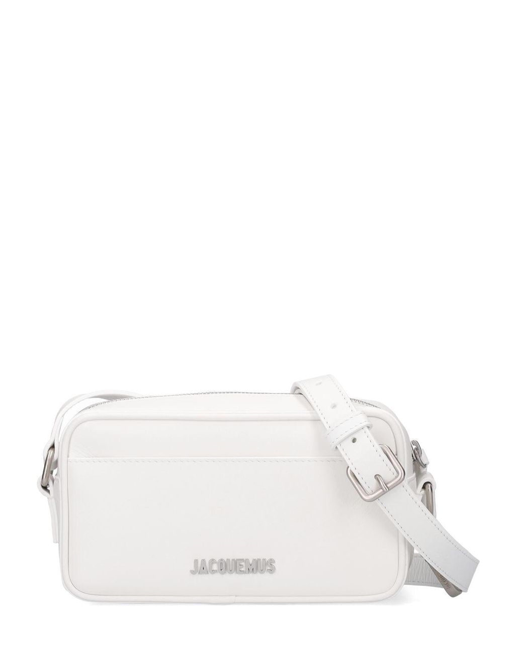 Jacquemus Le Baneto Leather Crossbody Bag in White for Men | Lyst