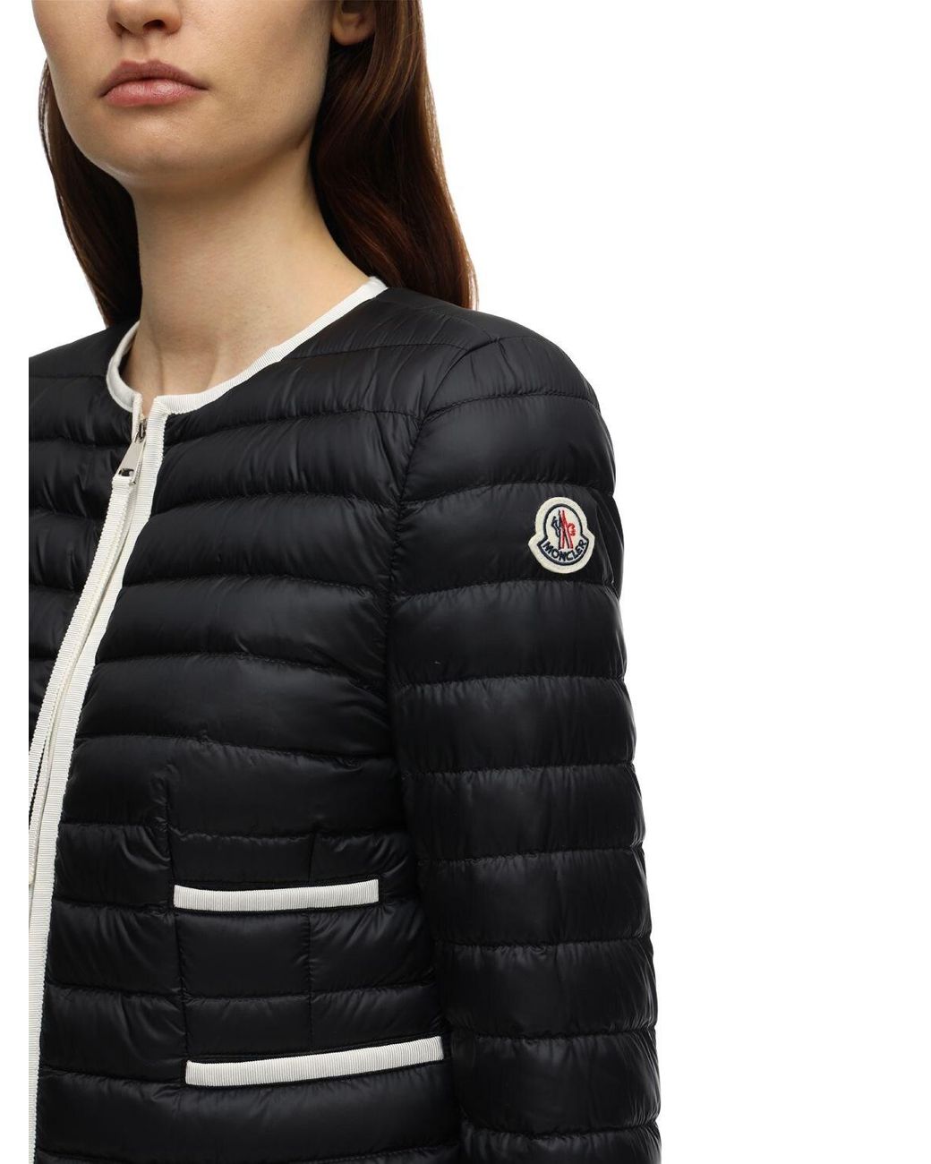 Moncler Baillet Down Coat in Black | Lyst Canada