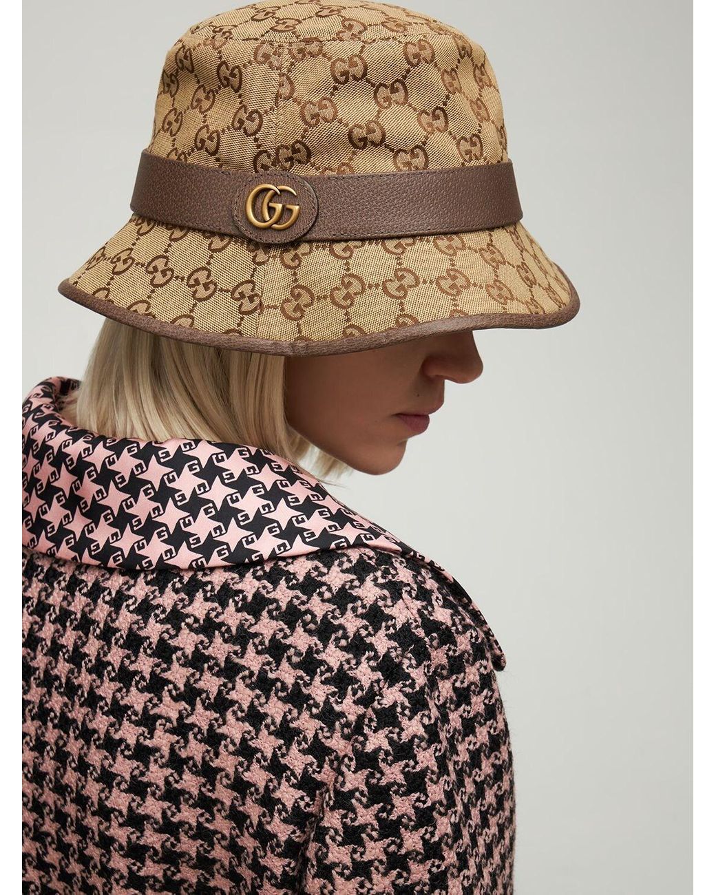 Gucci Monogrammed Canvas Bucket Hat in 