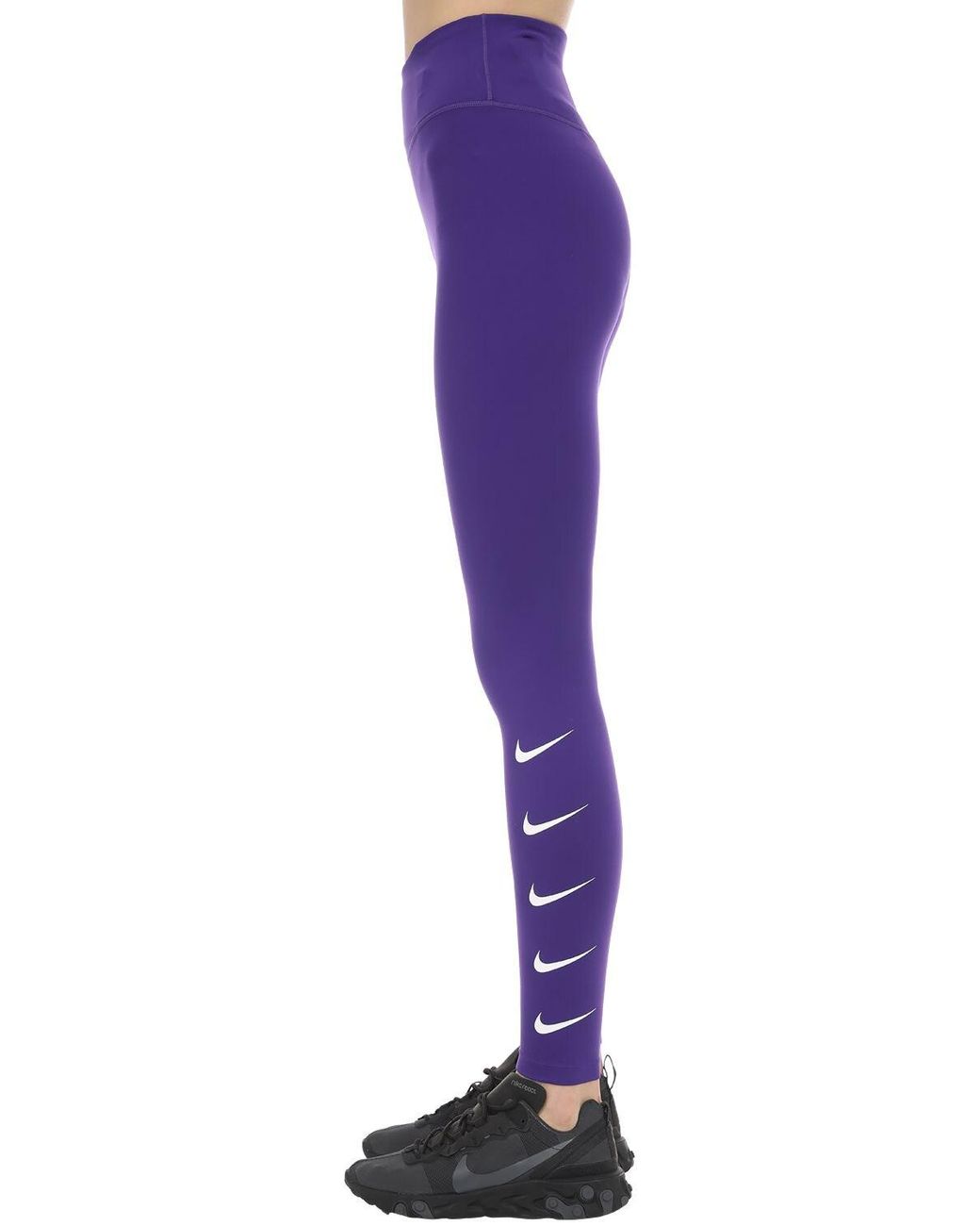 Nike Swoosh Run Tight Leggings in Purple | Lyst