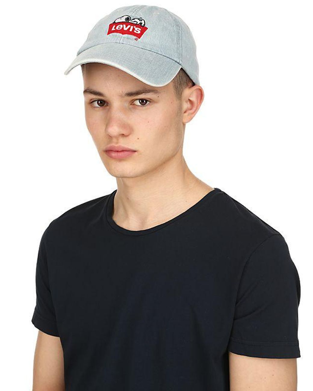 Levi's Snoopy Embroidered Denim Baseball Hat in Blue for Men | Lyst