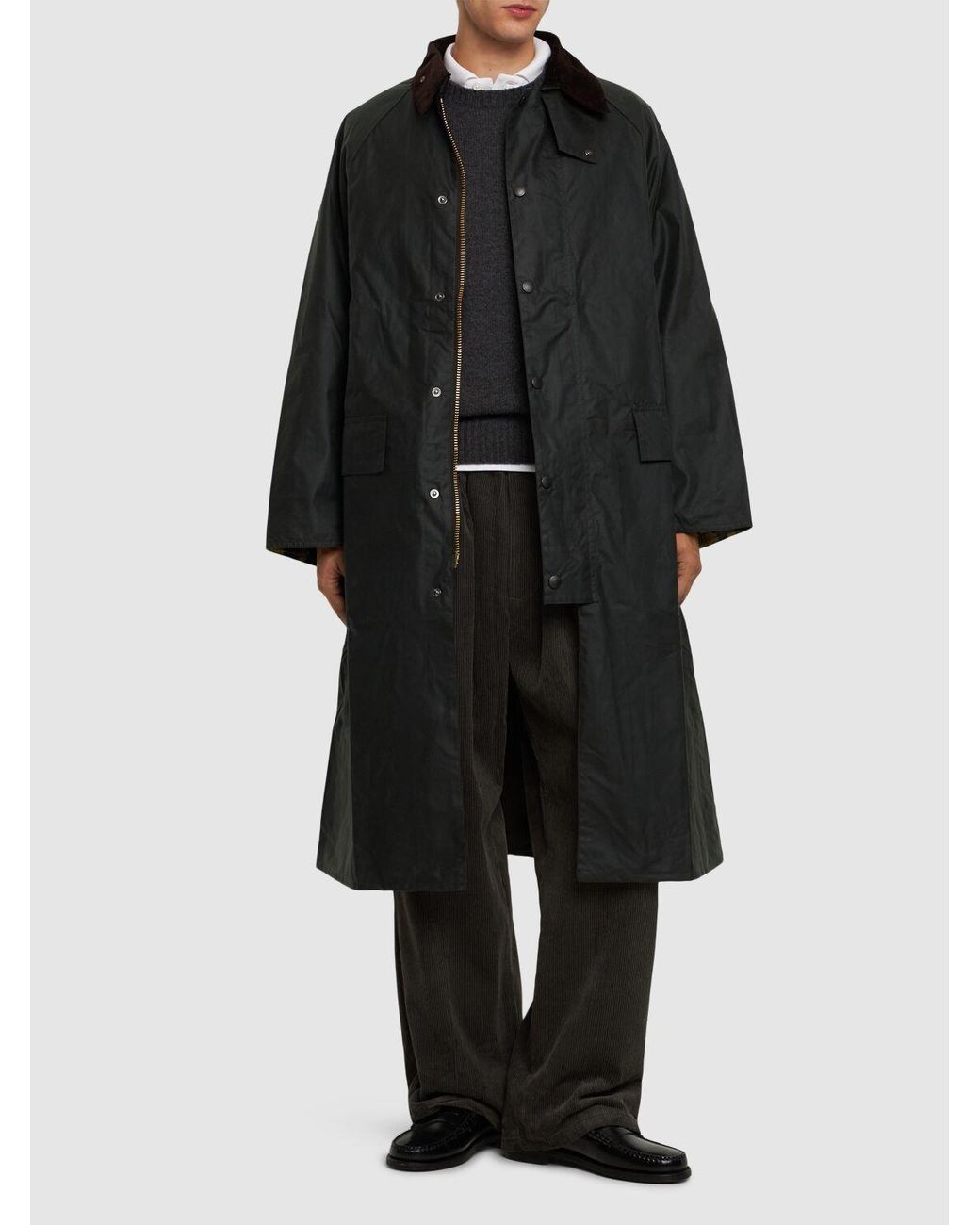 Barbour Os Wax Burghley Coat in Black for Men | Lyst UK Barbour Os Wax Burghley Coat in Black for Men | Lyst UK