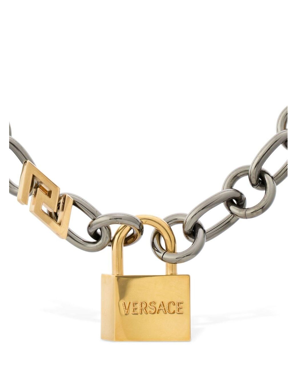 Versace lock necklace clearance