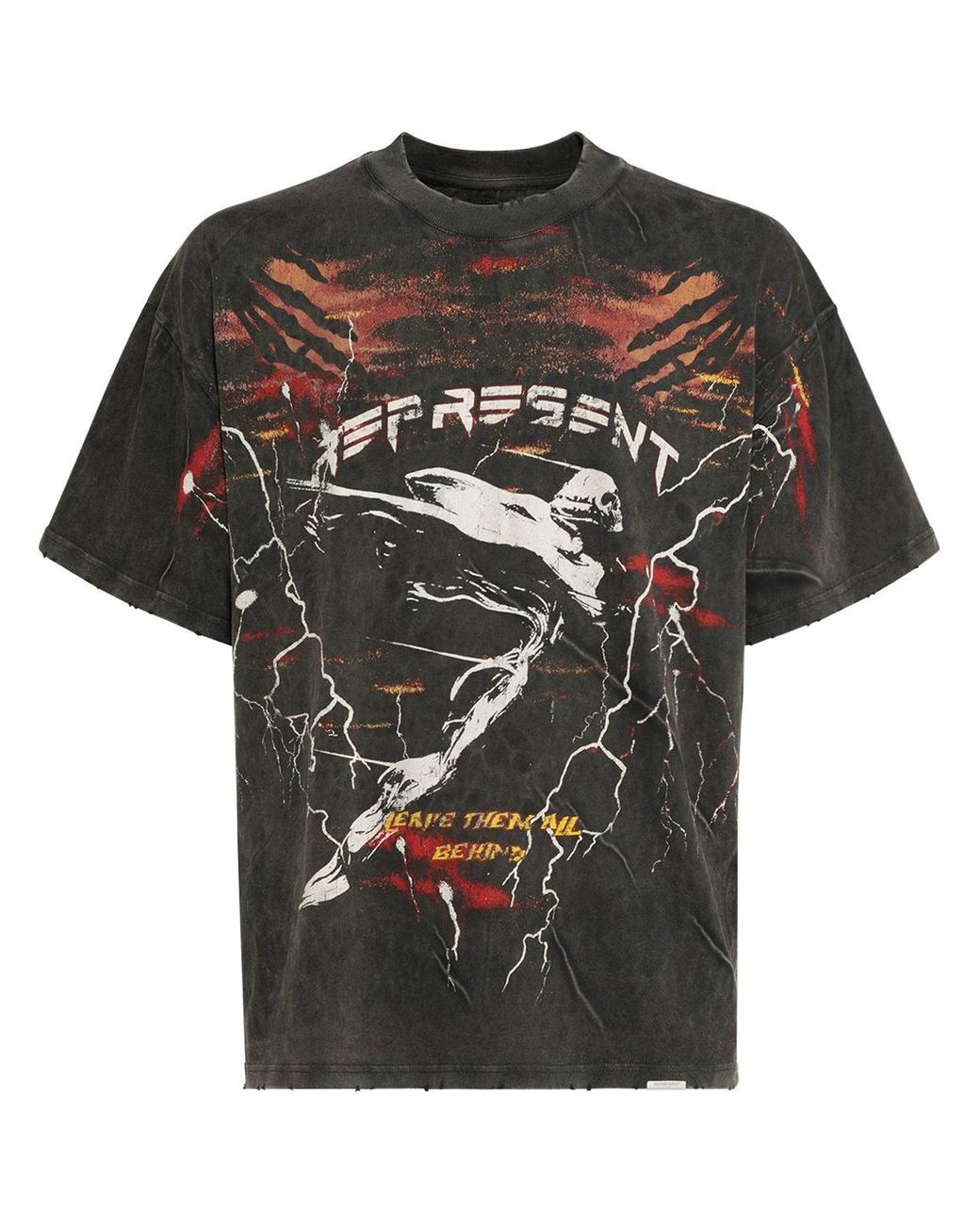 Represent Over Spirit Angel Printed Cotton T-shirt in Gray for Men - Lyst