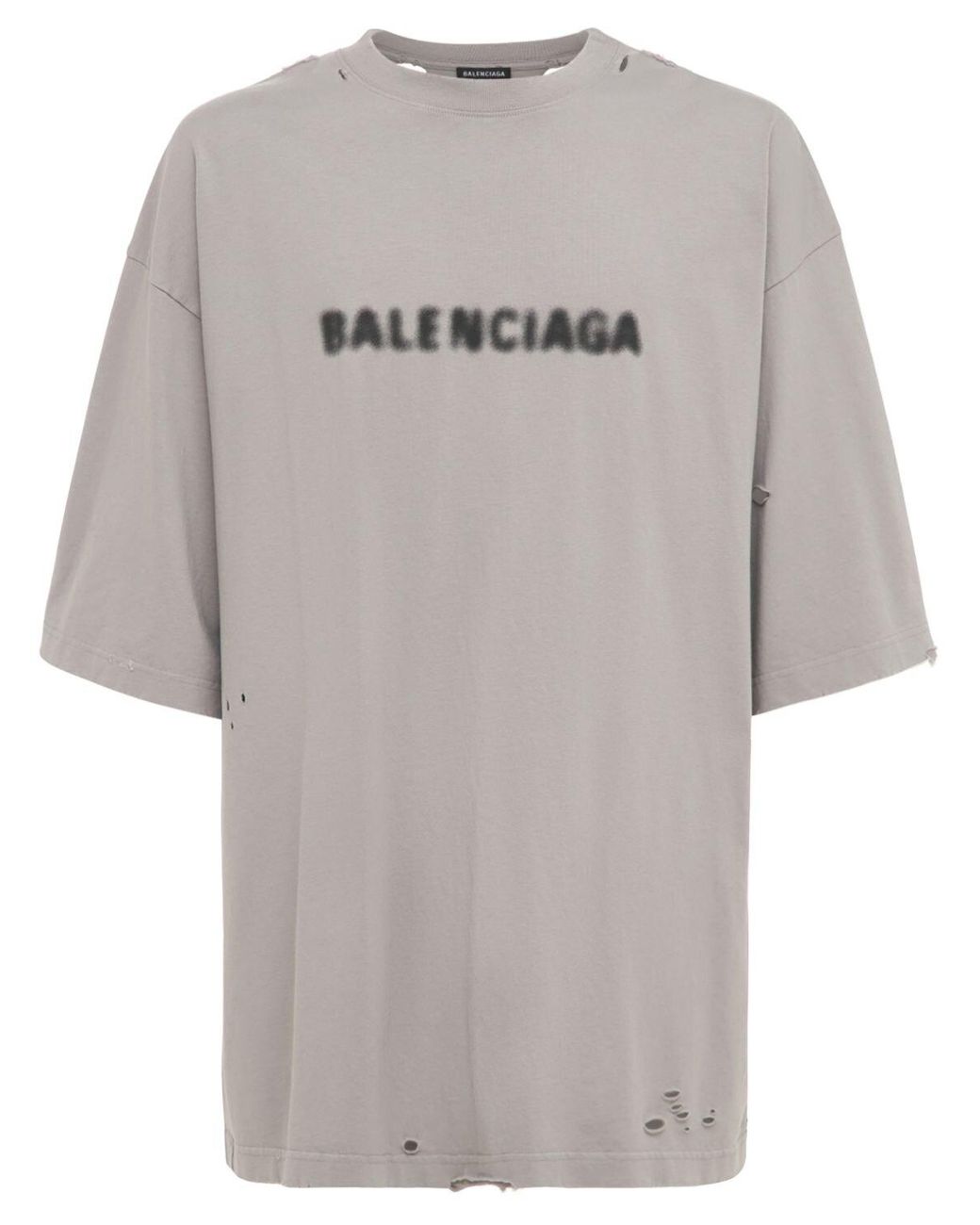T-shirt ampia con logo sfocato da Uomo di Balenciaga in Grigio | Lyst