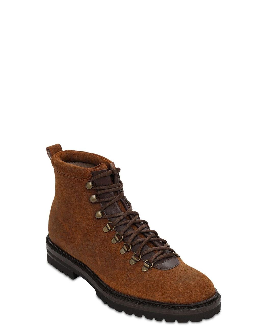 Luisaviaroma Men Shoes Outdoor Shoes Calaurio Leather Hiking Boots 
