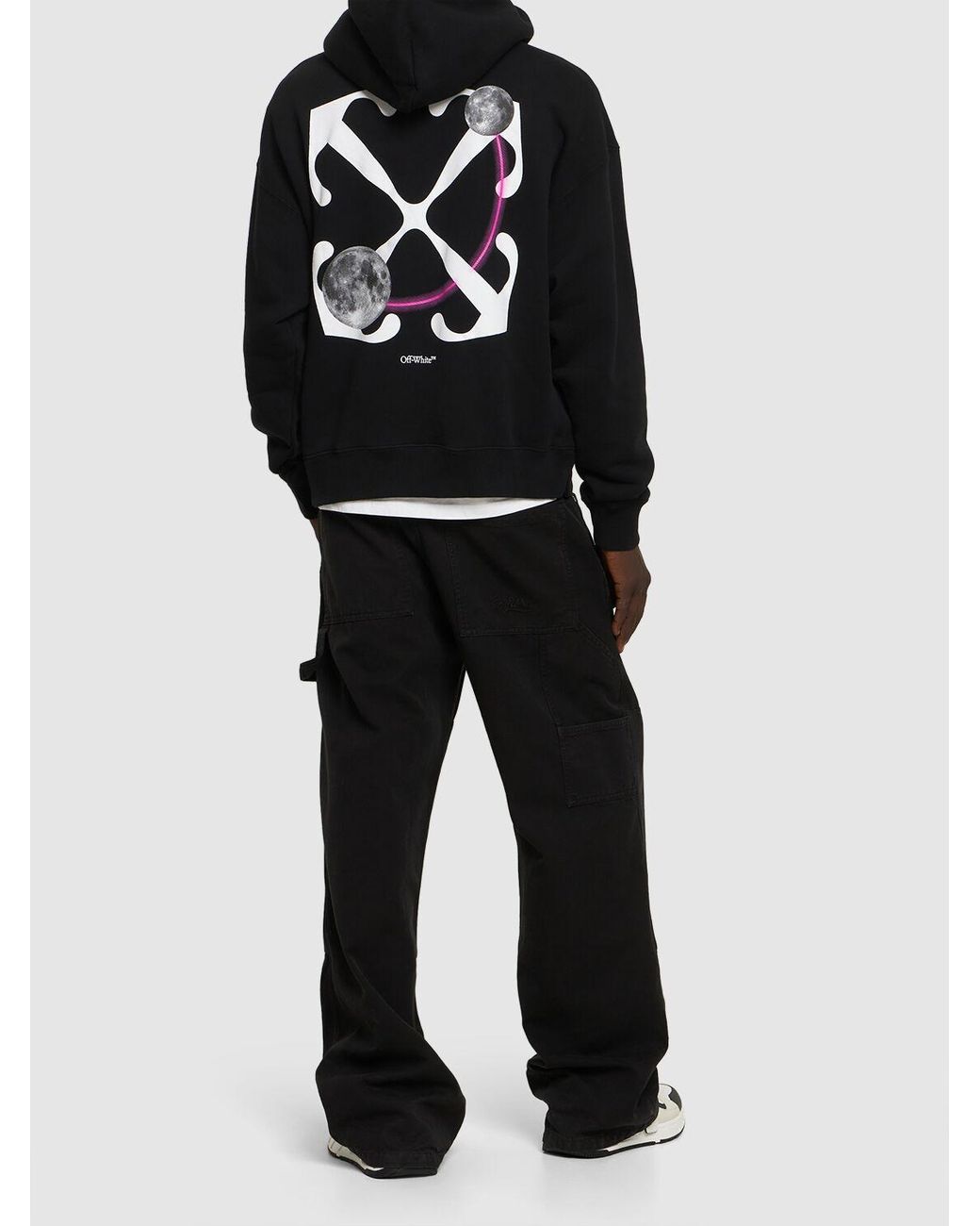 【Off-White】 Stitch Arrow Skate Hood - Black Off-White Fresco Arrow Skate Hoodie | FARFETCH