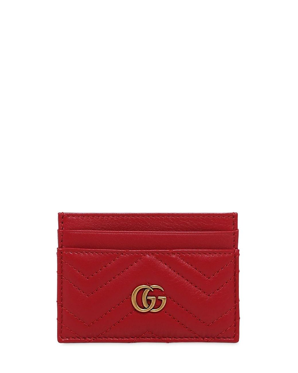 gucci marmont card case red