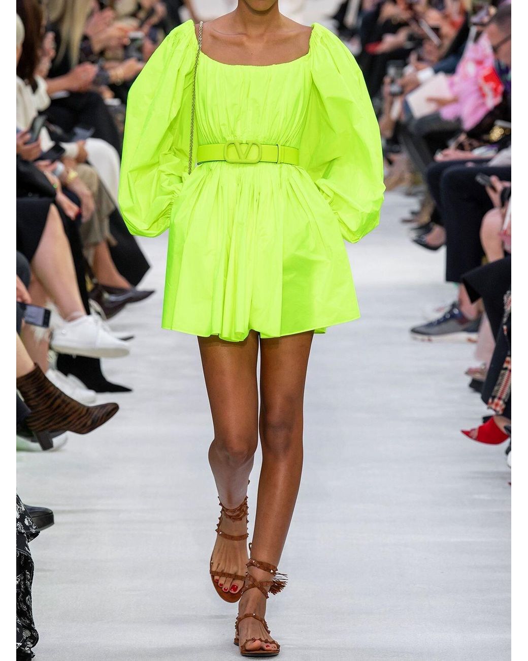 valentino neon green dress