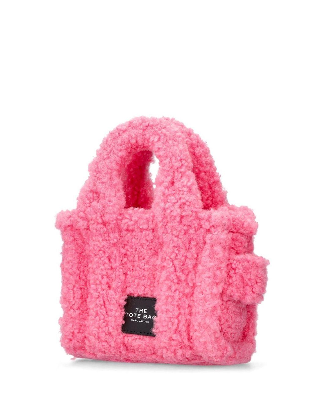 Marc Jacobs Micro Faux Teddy Tote Bag in Pink | Lyst