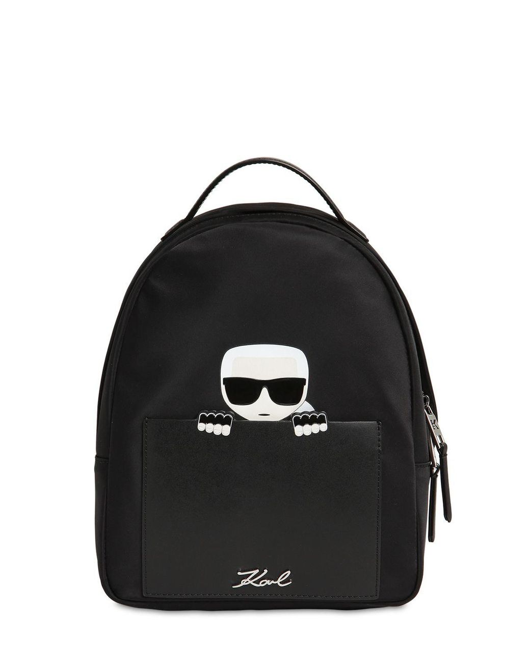 Karl Lagerfeld Kleiner Rucksack Aus Nylon "k/ikonik" in Schwarz Lyst DE