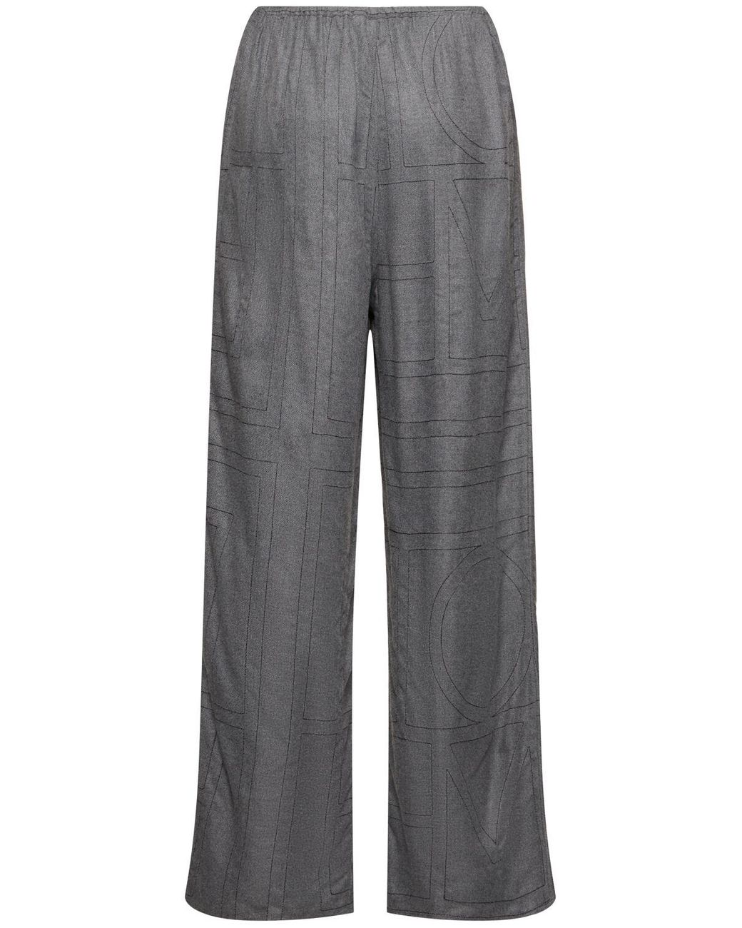 TOTEME Monogram Flannel Pajama Pants in Grey Lyst UK