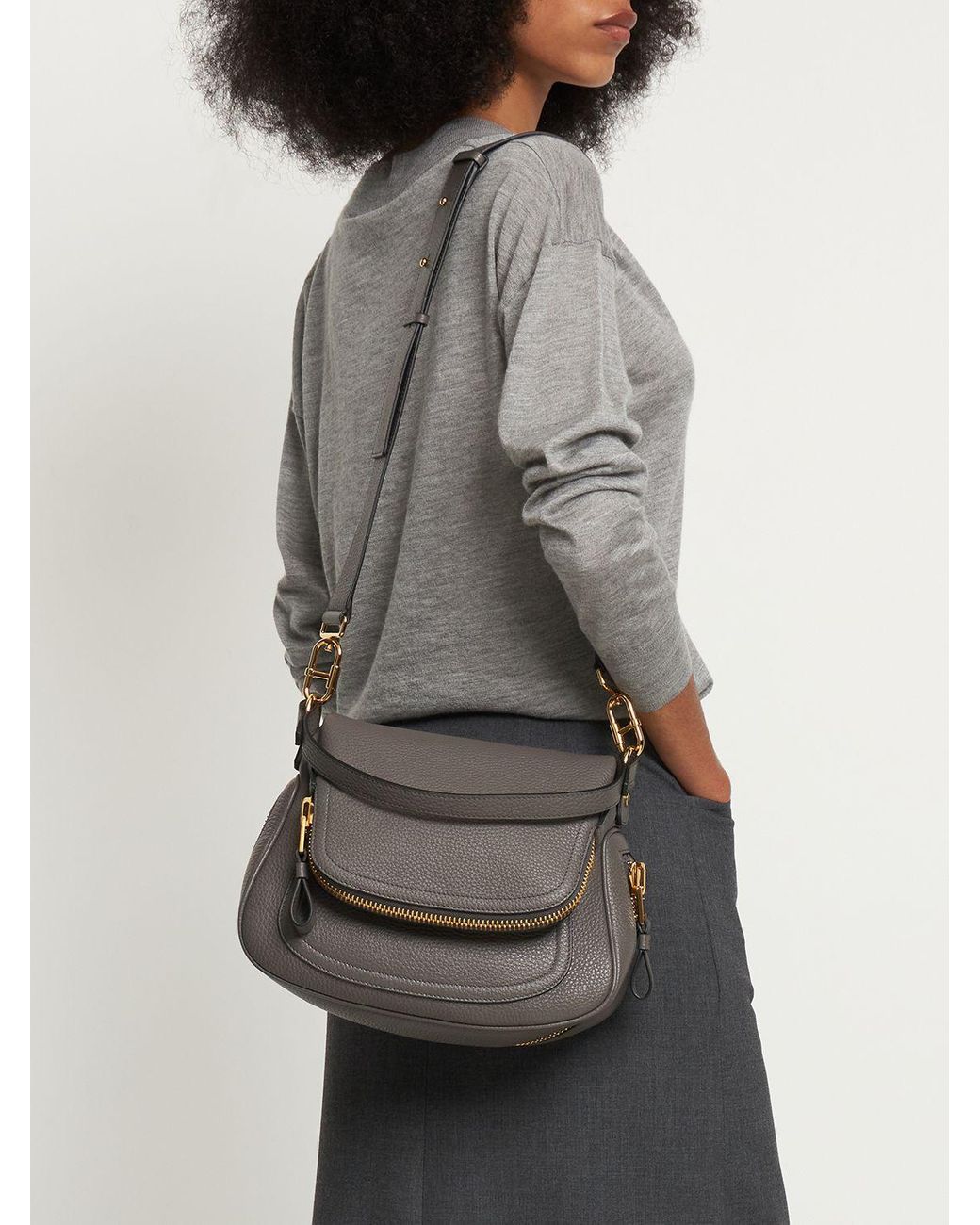 Tom Ford Medium Jennifer Leather Bag in Grey Lyst UK