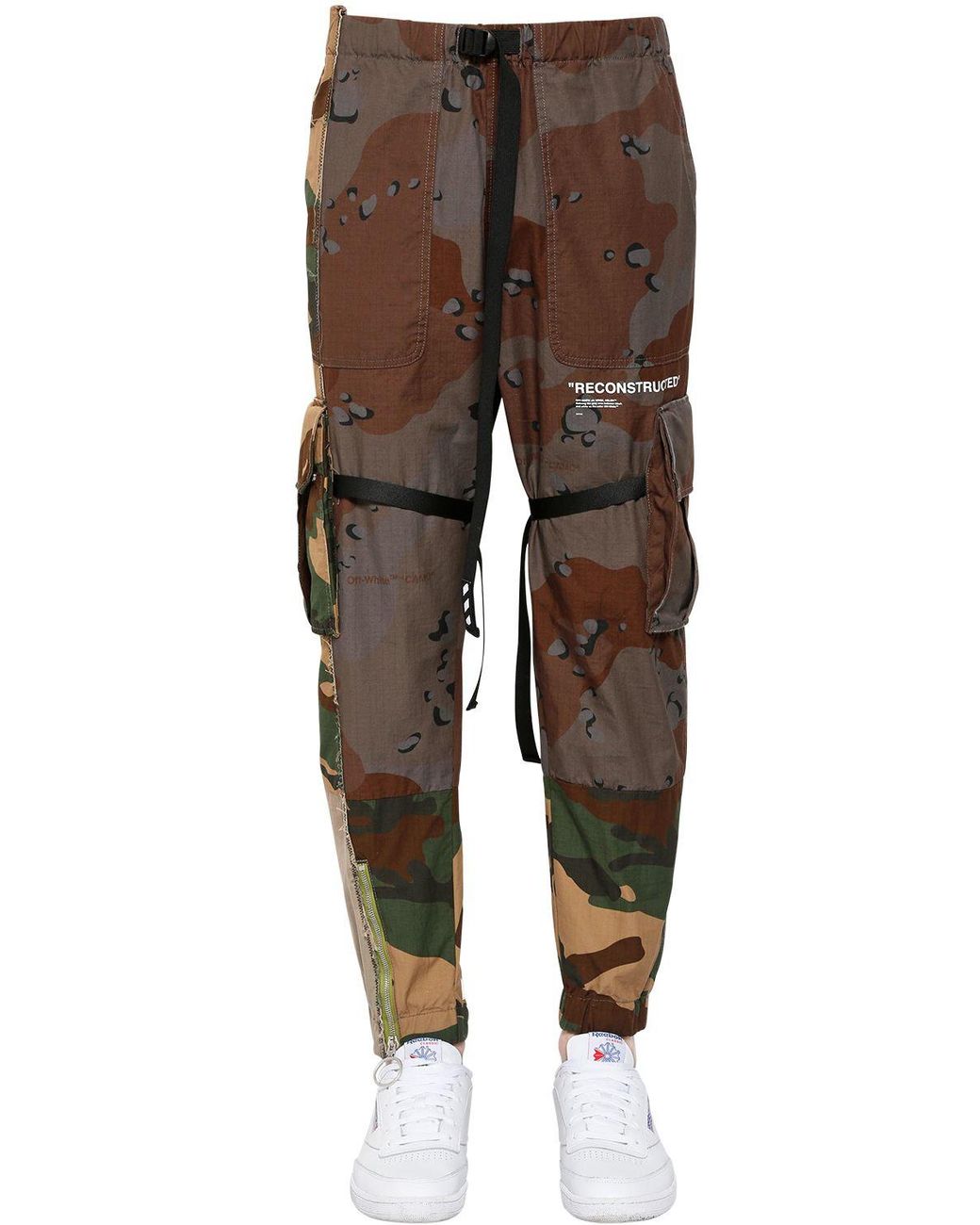 Reconstructed Camo Cotton Cargo Pants 