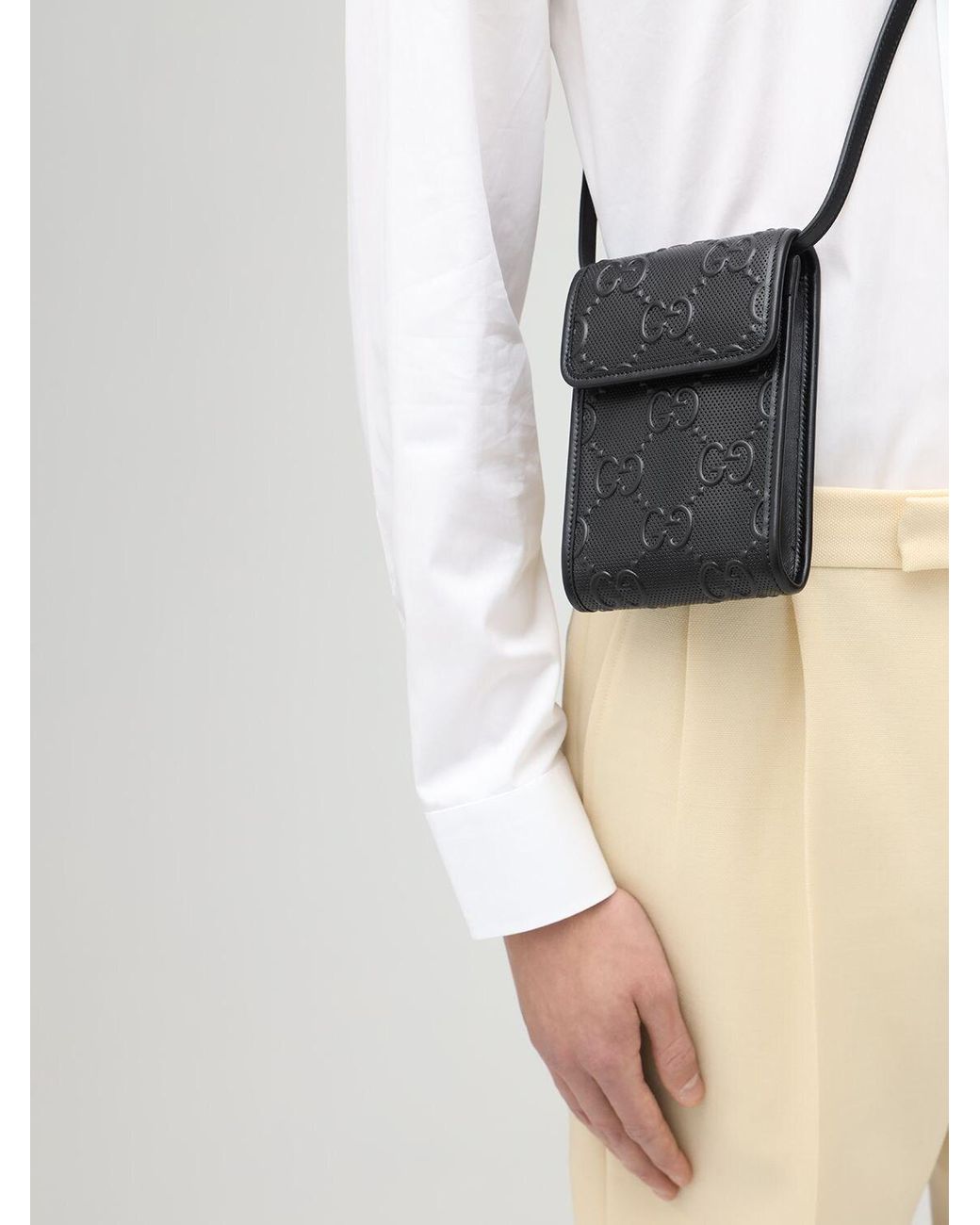 gucci man bolsa black leather