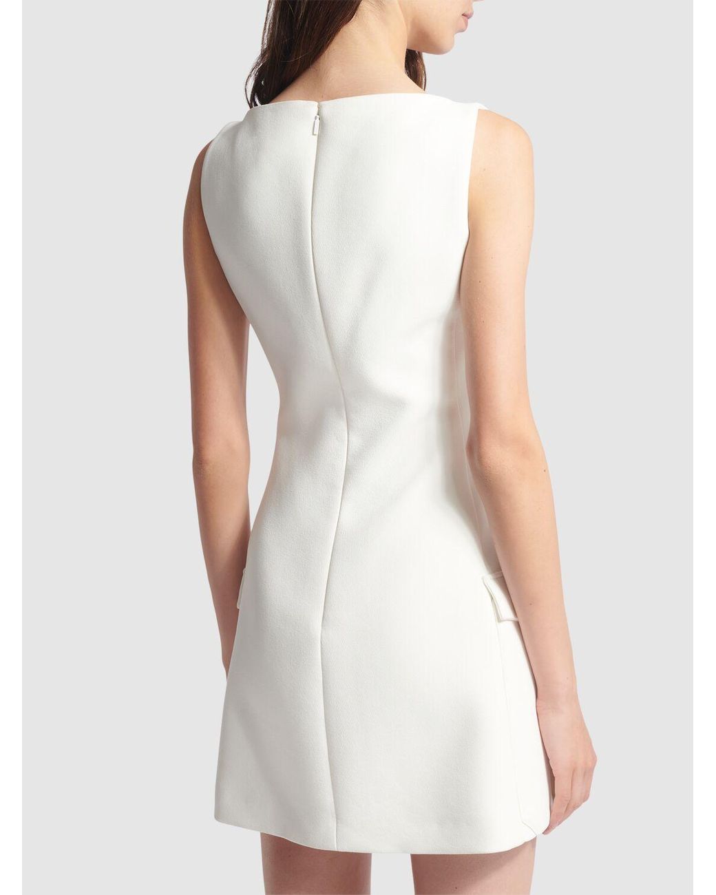 【関税＆送料込み】Versace White Sleeveless Mini Dress In S VERSACE Crepe mini dress | NET-A-PORTER