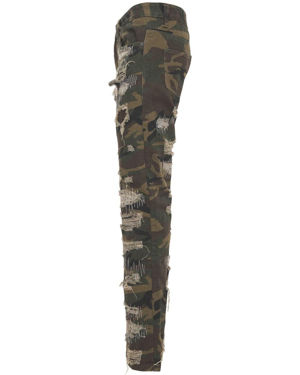 Camo Extreme Ripped Bootcut Jeans 