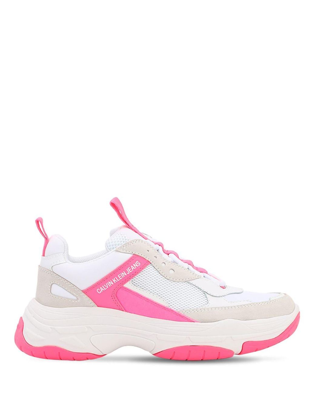 calvin klein mint multi maya mesh and suede fashion trainers