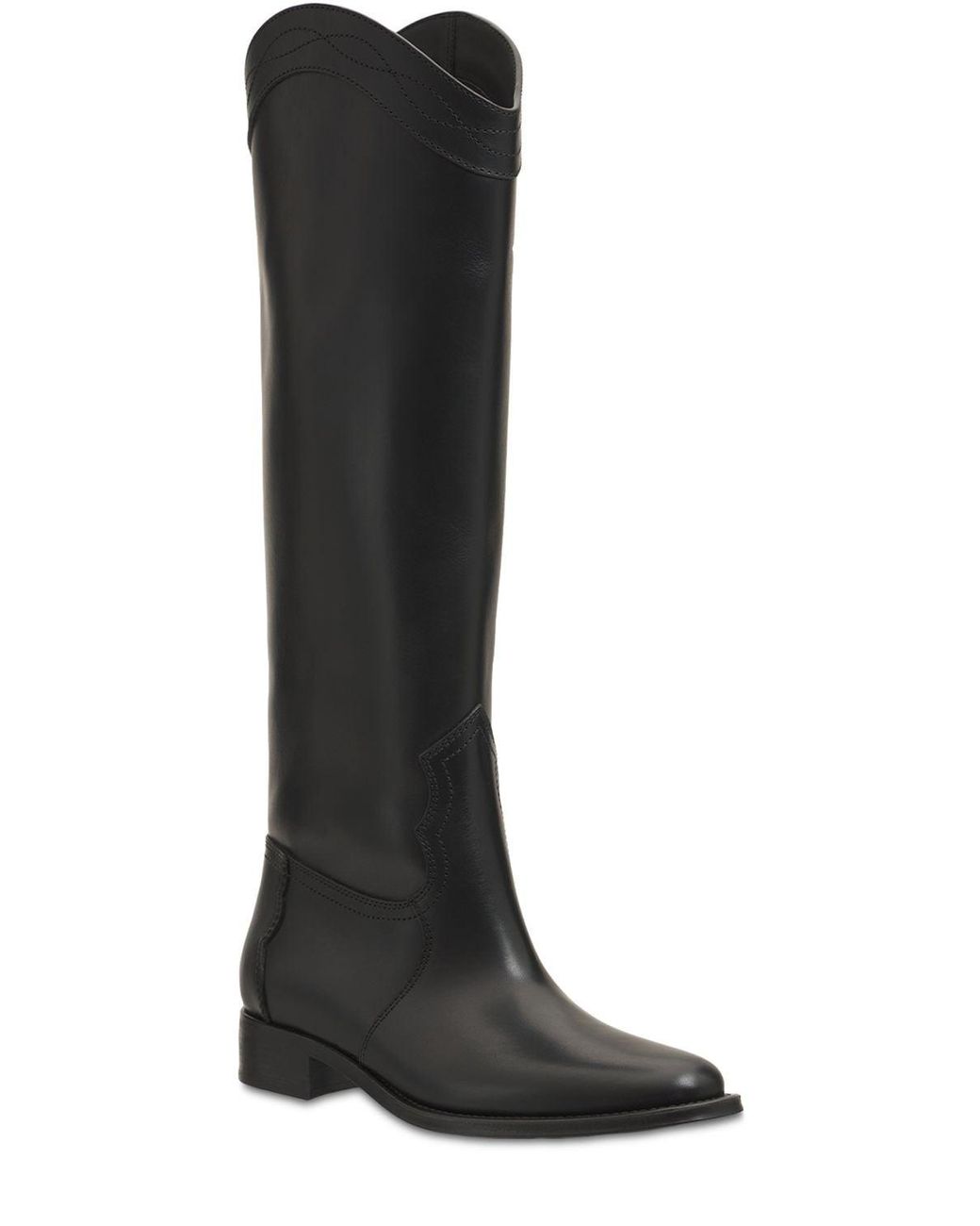 Saint Laurent 30mm Kate Leather Tall Boots in Black | Lyst