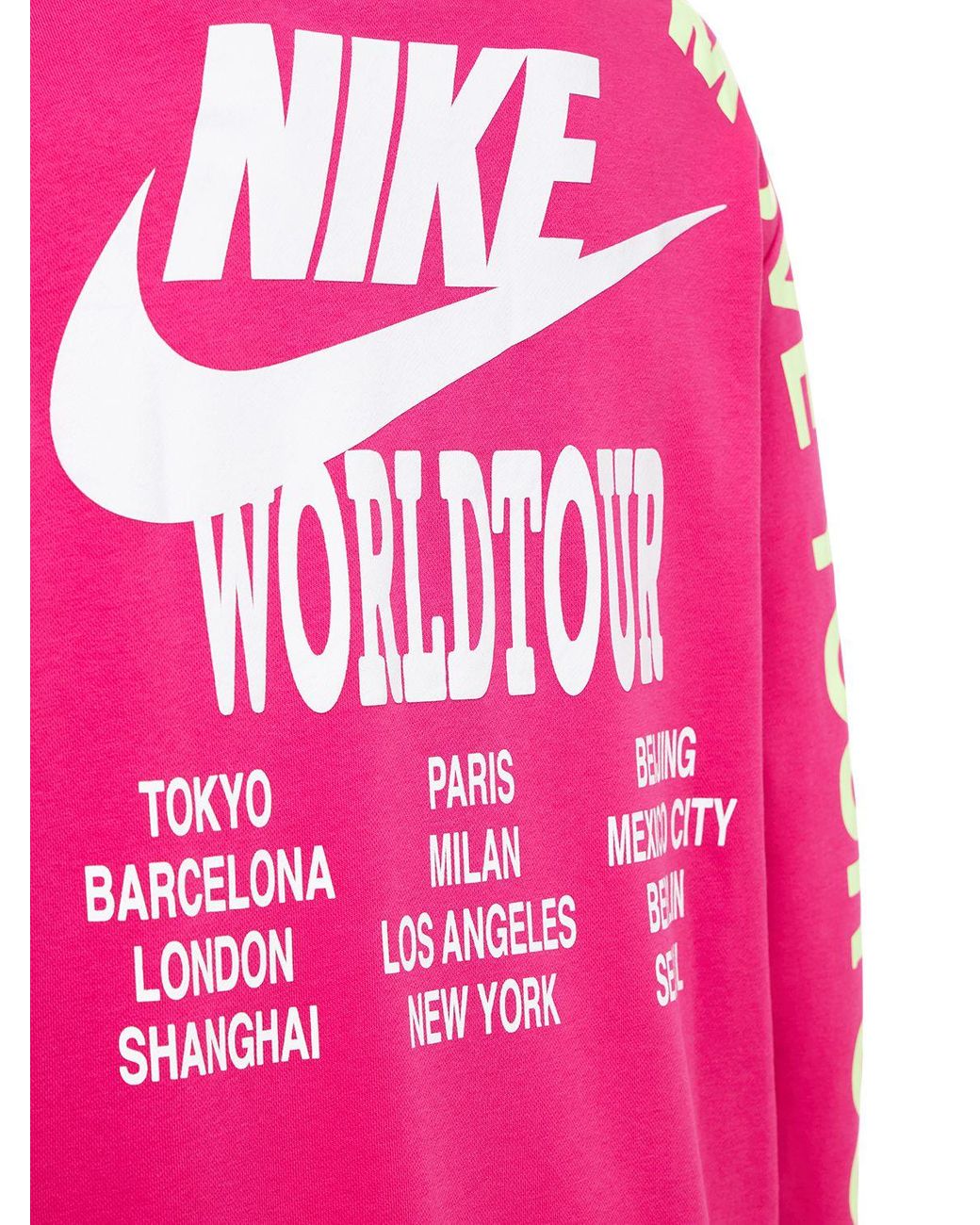 Nike World Tour Sweatshirt Hoodie in Pink for Men | Lyst UK