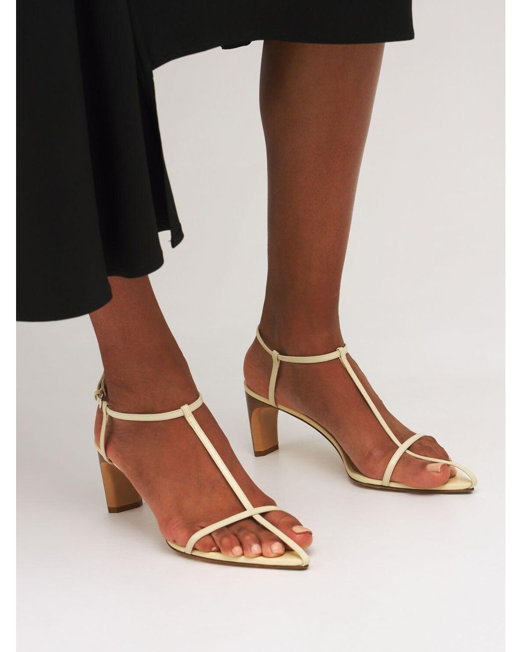 AMI Paris T-bar Strappy Sandals - Farfetch