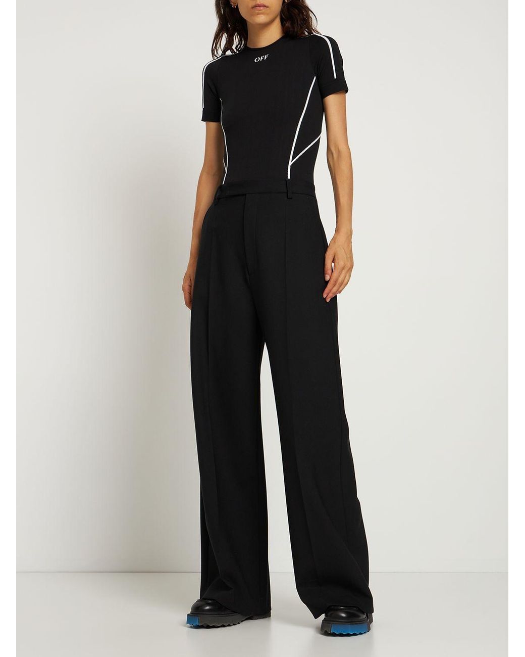 【送料&関税込】Off-White Bodysuit With Logo off-white-co-virgil-abloh-