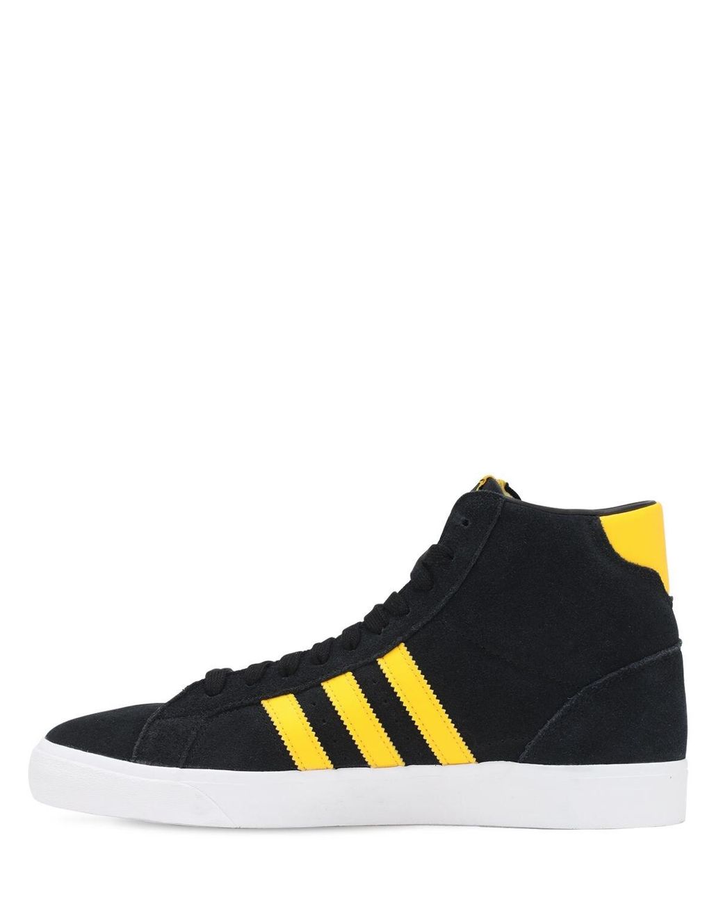 adidas Originals Suede /yellow Basket Profi Sneakers in Black,Gold (Black)  for Men - Lyst