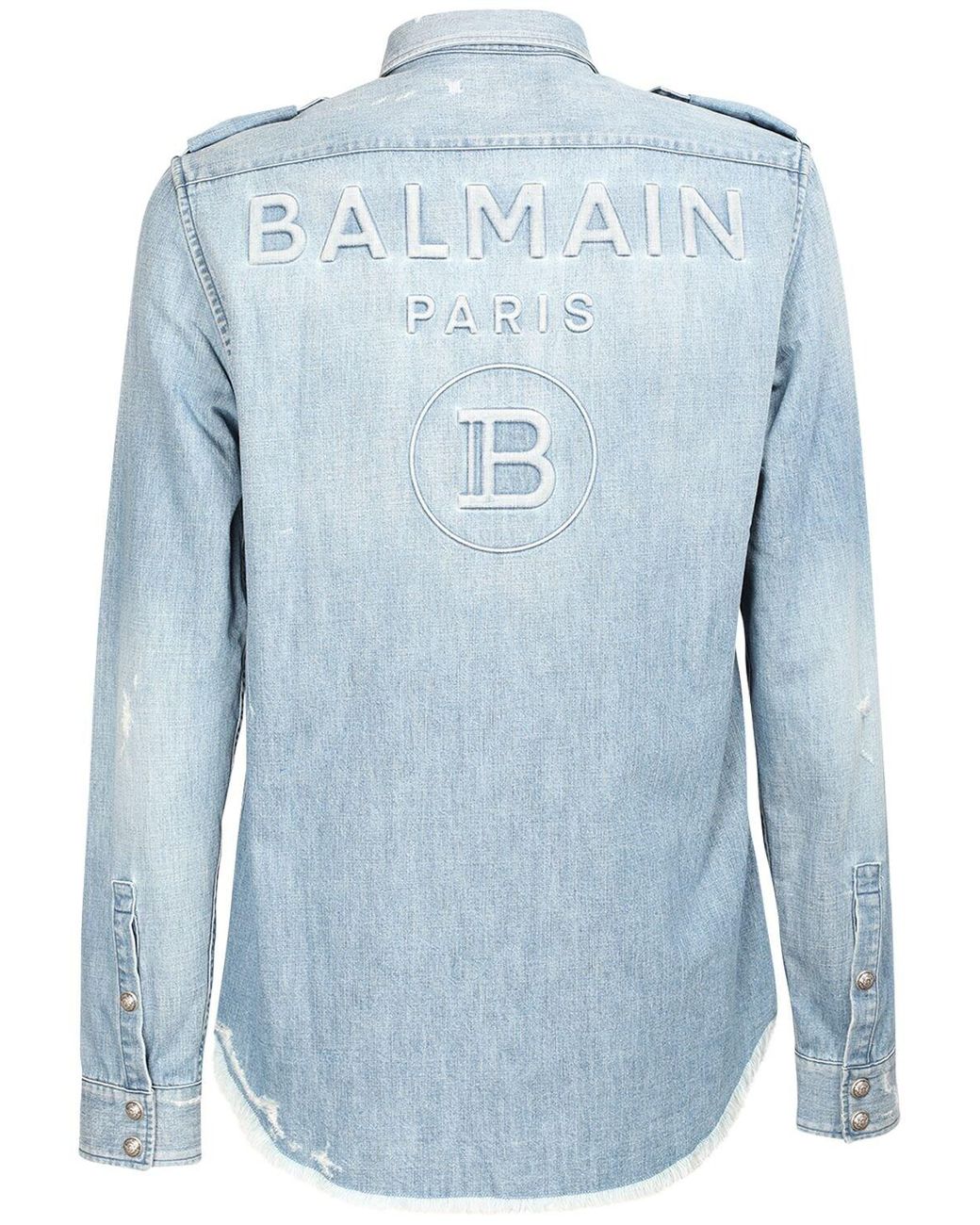 Balmain distressed shirt clearance