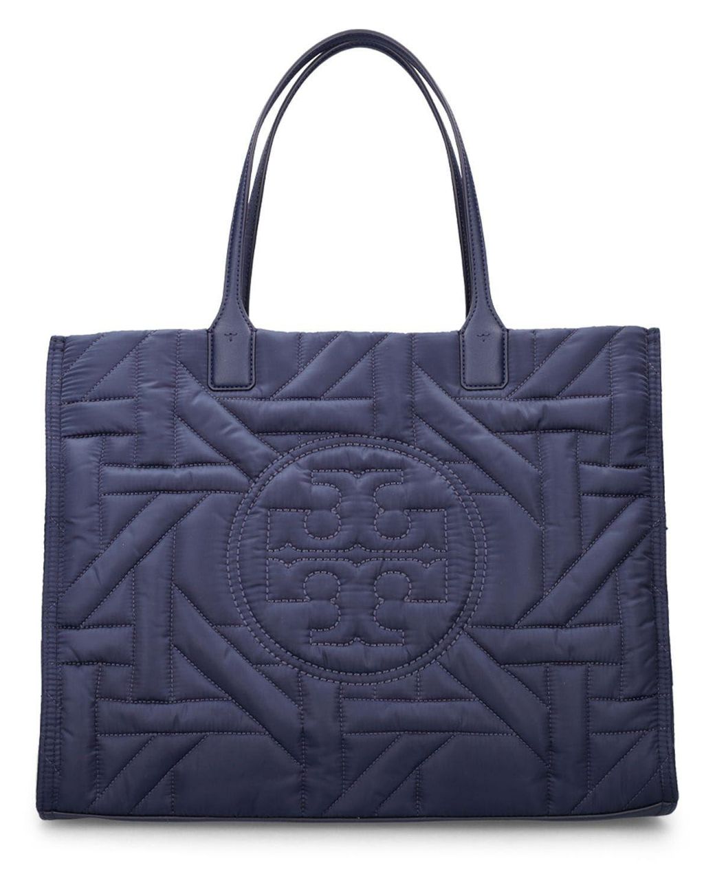 Tory Burch Ella Basketweave Tote Bag in Blue Lyst