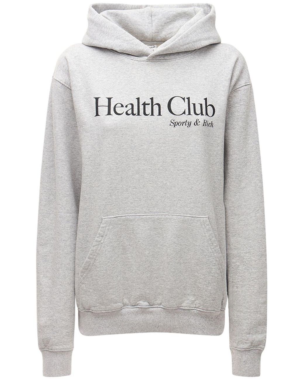 Sporty & Rich Health Club Sweatshirt Hoodie in Gray Lyst