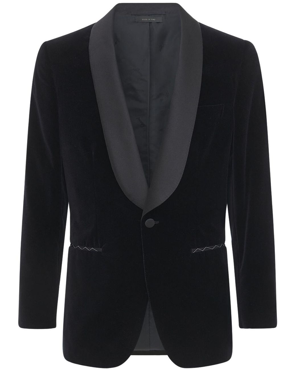 Brioni Bp Velvet Cotton Tuxedo Jacket in Black for Men - Lyst