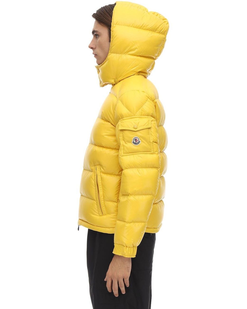 Moncler Synthetic Maya Down Jacket in Yellow for Men | Lyst