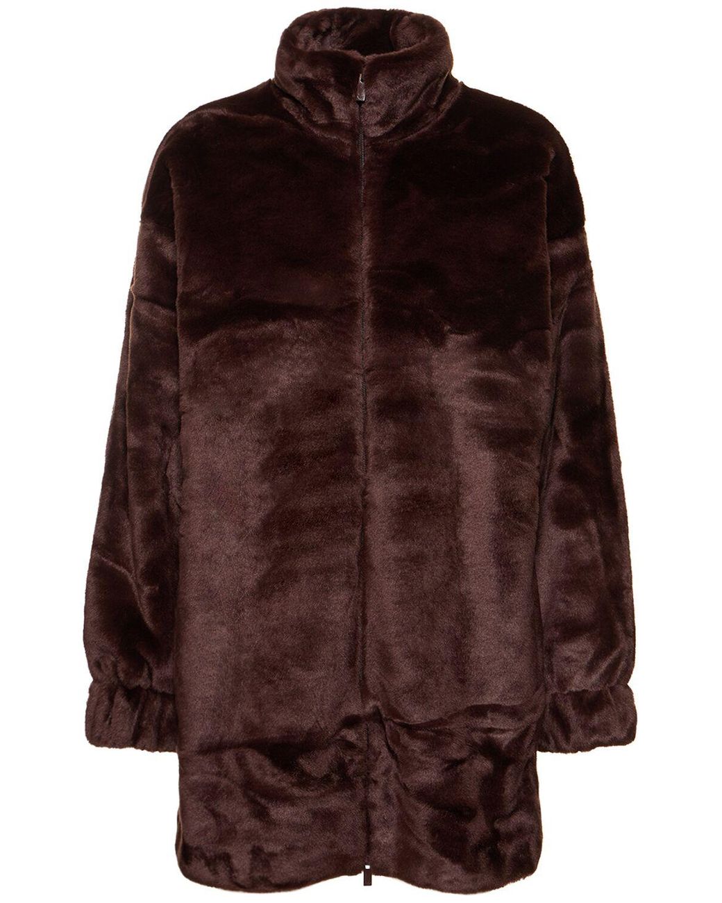 Giacca in pelliccia sintetica di adidas Originals in Marrone Lyst