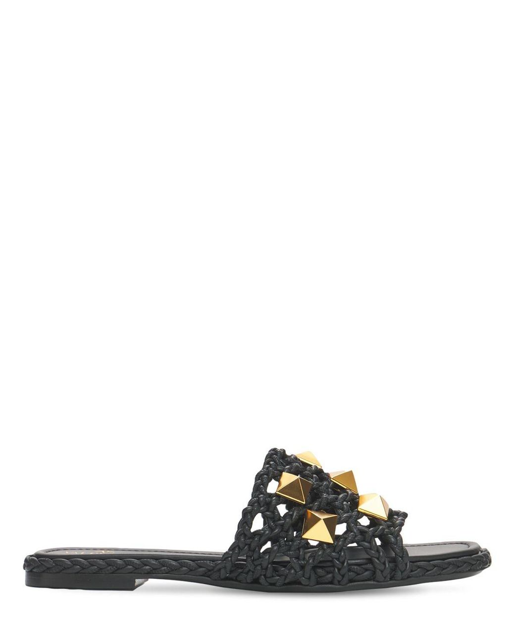 valentino roman stud flat slide