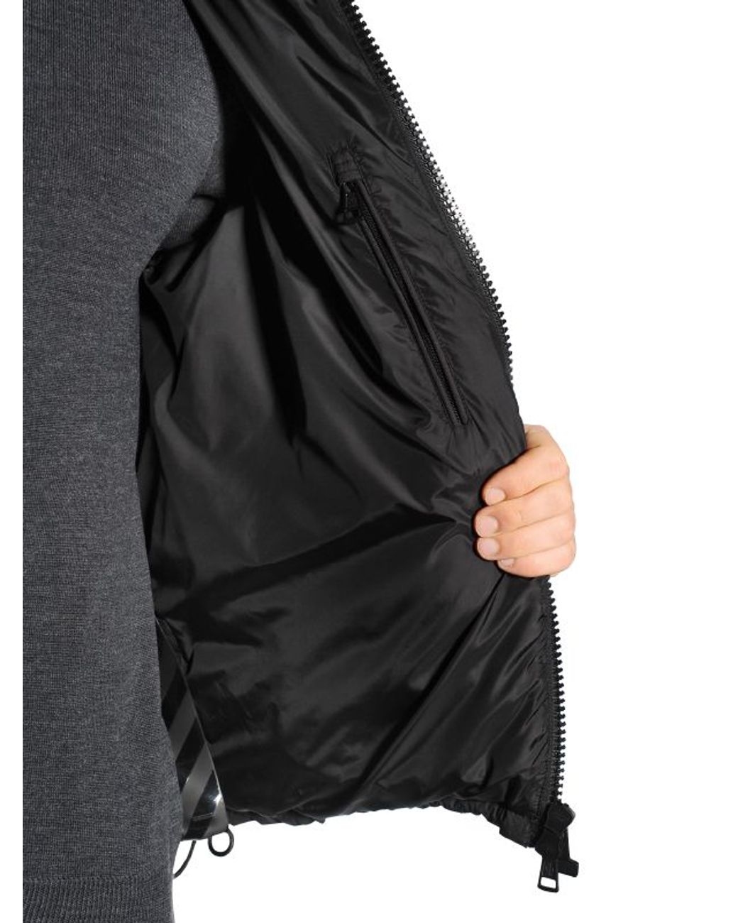 Moncler X Off-White Nylon Dinard Down Jacket in Black for Moncler X Off-White Nylon Dinard Down Jacket in Black for