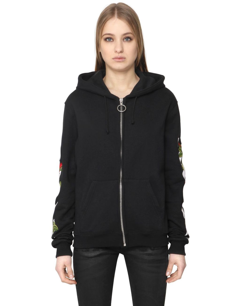 Off white 2025 black rose hoodie