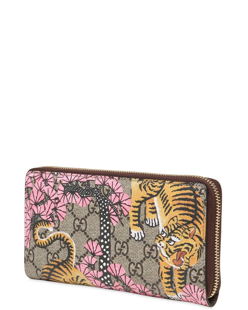 Gucci★素敵！GG Supreme Tiger Print Zip Around Wallet Gucci - GG Supreme Monogram Tiger Zip Around Wallet