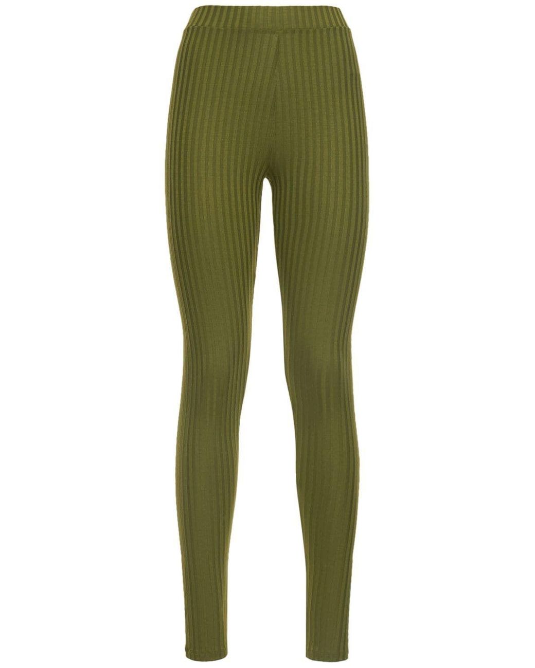 Underprotection Celine Ribbed leggings in Green | Lyst