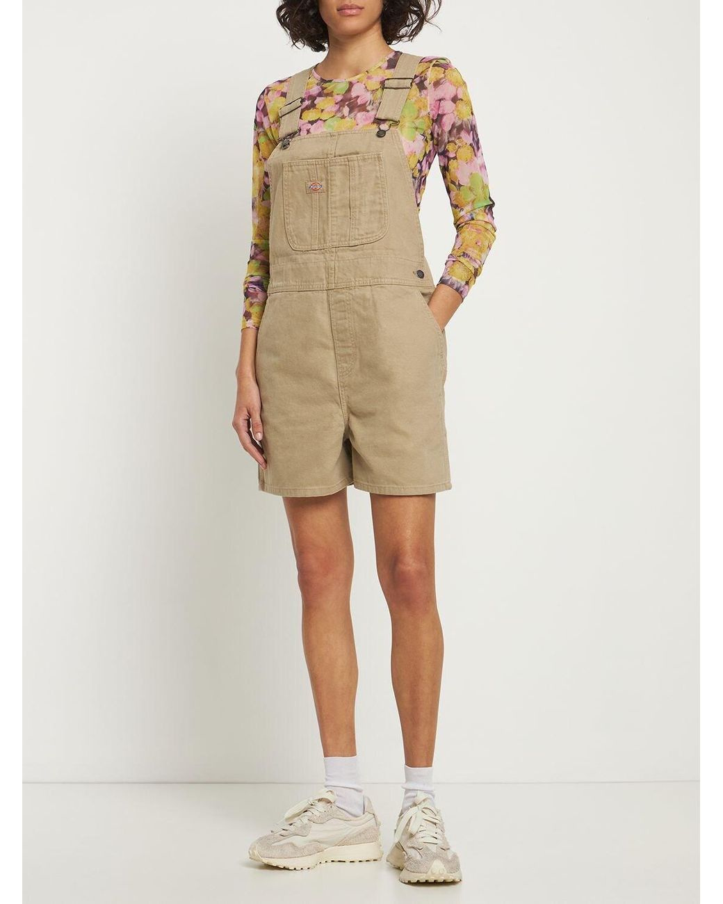Dickies Duck Classic Canvas Short Overalls in Natural | Lyst Canada