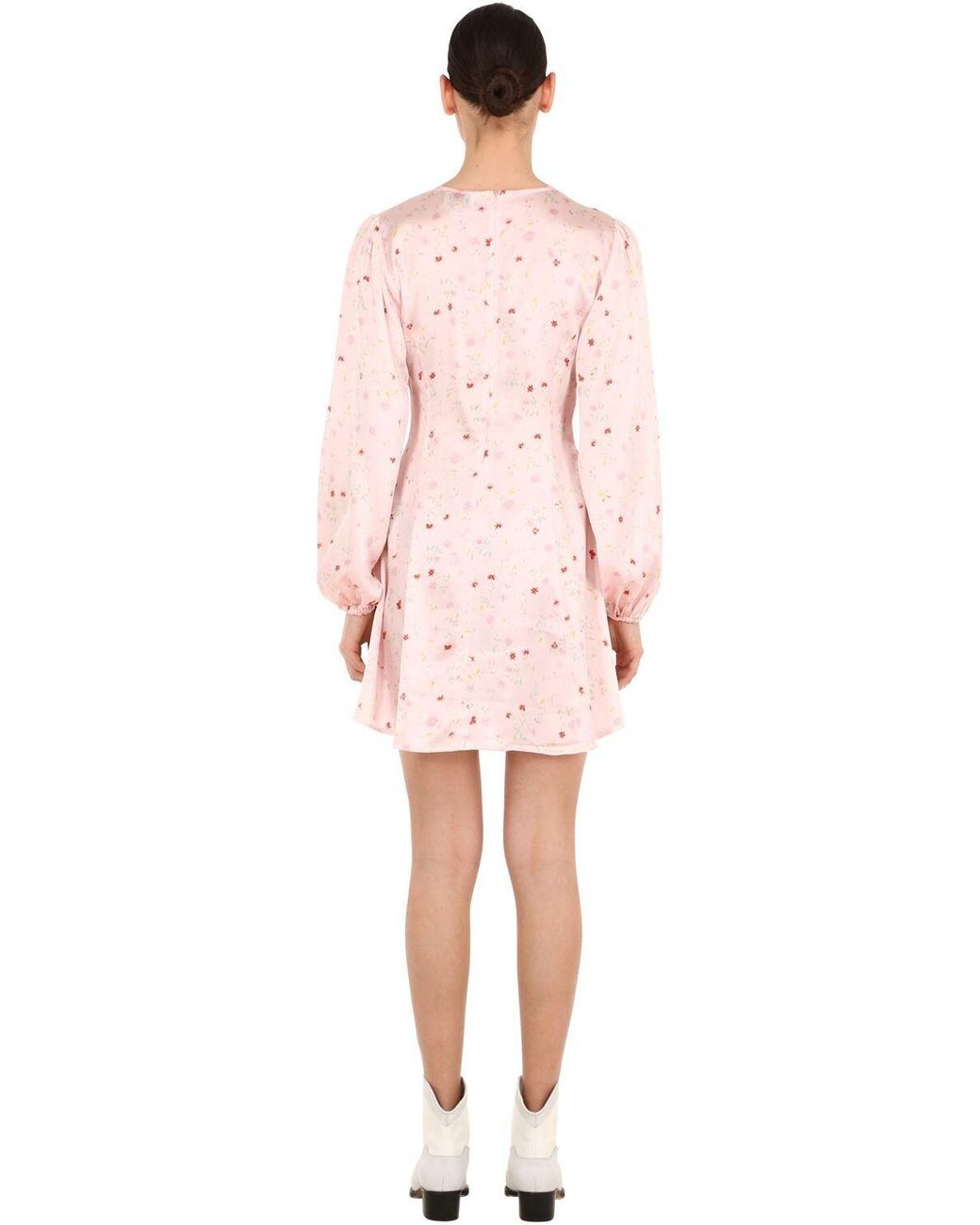 ganni blakely silk dress